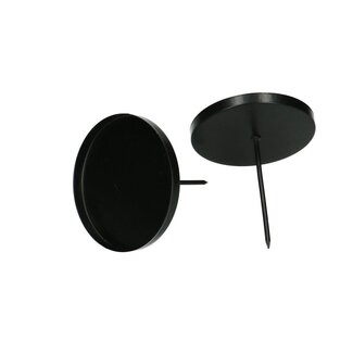 4A Zwarte Theelicht Kaarshouder | Diameter 10.5 centimeter | Hoogte 11 centimeter | Per 2 kaarshouders