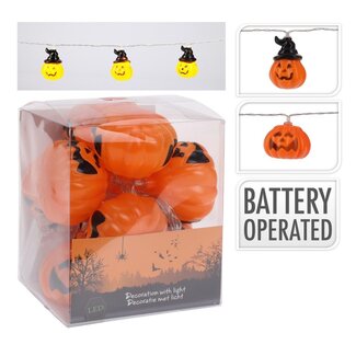 4A Orange Halloween LED garland with pumpkins | Pumpkin diameter 60 millimetre | 12 lights | Per 12 garlands