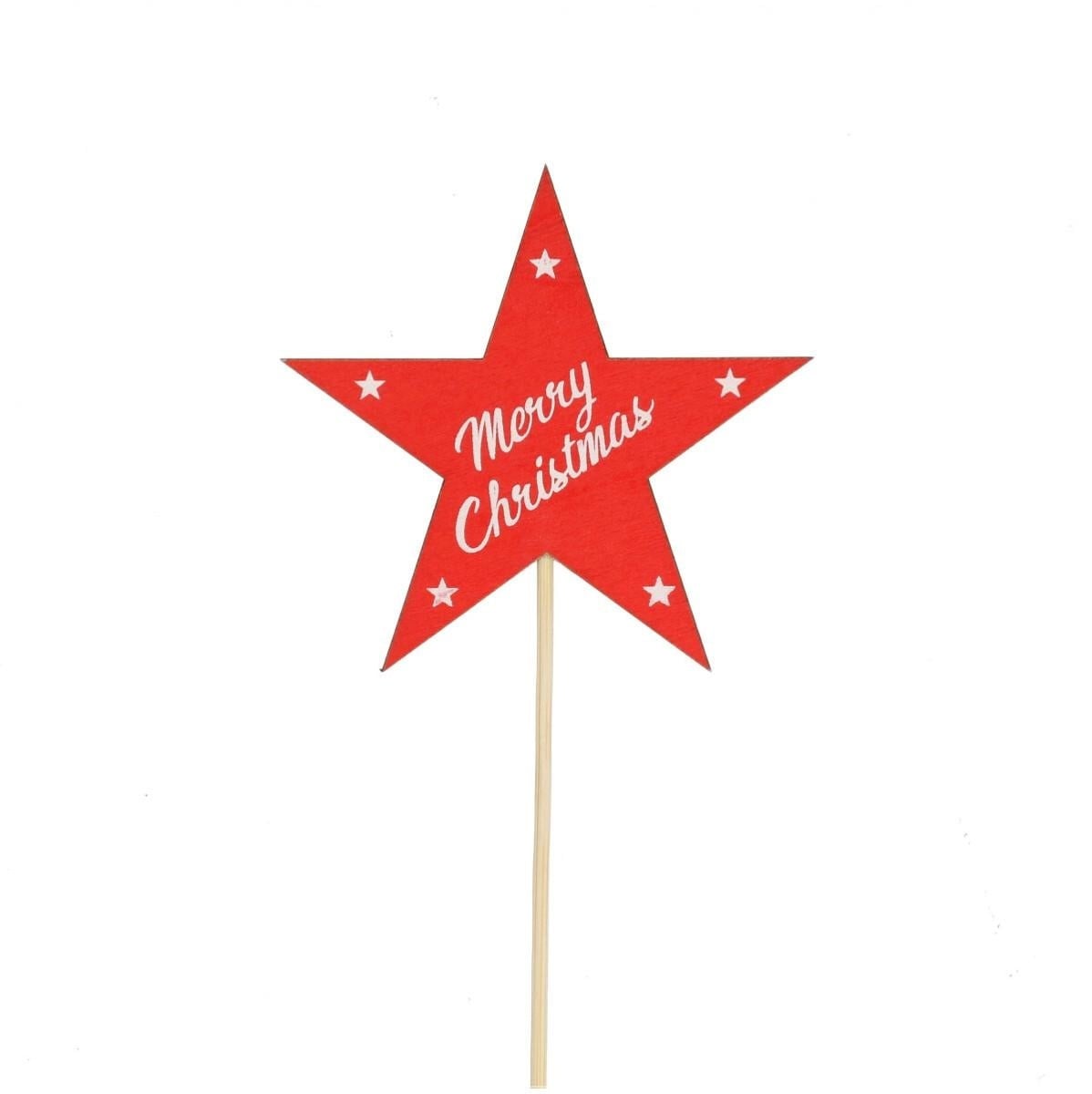 Roter Weihnachtsstern am Stiel für festliche Dekorationen Der Online-Shop fuer Kreative