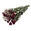 Boeketje met 8 fuchsia Trosrozen en 2 takken wit naturel Gipskruid | Lengte ± 50 centimeter