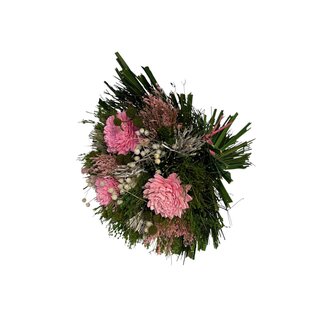 MyFlowers Boeket Droogbloemen “Mallorca Pink” | Kleur: Gemengde Kleuren | Lengte ± 20 centimeter | Met roze en witte bloemen | Per boeket