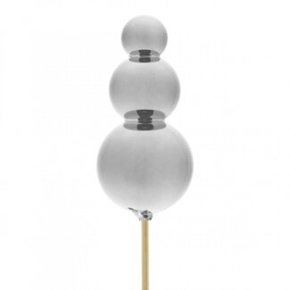 4A Kerst Piek Bijsteker “Spike” | Kleur: Zilverkleurig | Lengte bijsteker ± 50 centimeter | Diameter piek 7.5 centimeter | Kerst Decoratie | Per 25 bijstekers