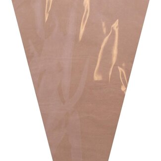 4A Hellbraune Kraft Blumenhüllen mit transparanter folie OPP30 "Pure" | Länge 40 centimeter | Breite 30 centimeter | Höhe 12 centimeter | Pro 50 Hüllen
