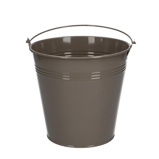 4A Zinken Emmertje Bloempot Plantenpot | Kleur: Zandkleurig | Diameter 16 centimeter | Hoogte 15 centimeter | Per 10 emmertjes