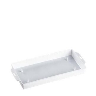 4A Kunststof Tray | Kleur: Naturel Wit | Lengte 11 centimeter | Breedte 7 centimeter | Hoogte 2.5 centimeter | Per 12 trays