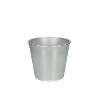 4A Melamine Bloempot Plantenpot | Kleur: Zilverkleurig | Kerst Decoratie | Diameter 13 centimeter | Hoogte 11.5 centimeter | Per 12 bloempotten