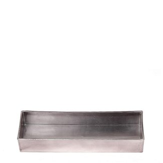 4A Melamine Bloemenbak Plantenbak | Kleur: Zilverkleurig | Kerst Decoratie | Lengte 32 centimeter | Breedte 10.5 centimeter | Hoogte 5 centimeter | Per 9 bakken