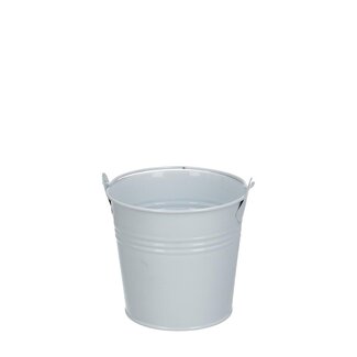 4A Natural White Zinc Little Bucket Flower Pot Plant Pot | Diameter 10 centimeter | Height 9 centimeter | Per 10 little buckets