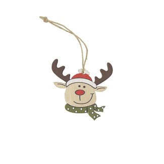 4A Mixed Colours Reindeer Hanger | Christmas Decoration | Length 7 centimetres | Per 24 hangers