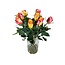 Verse rood-oranje rozen "Wild Fox Orange Red" | ↕ 60cm | Ø 5.5 cm per roos | Per 10 rozen