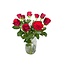 Fresh red roses "Upper Class Vibrant Red" | ↕ 60cm | Ø 5.5 cm per rose | Per 10 roses