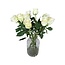 Frische weiße Rosen "Snow Storm White" | ↕ 60 cm | Ø 5.5 cm per Rose | Per 10 Rosen bestellbar