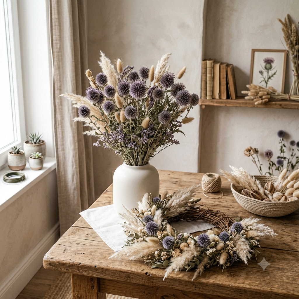 Fleurs séchées Chardon Cardi Stella : Comment créer une atmosphère unique et naturelle chez vous ?