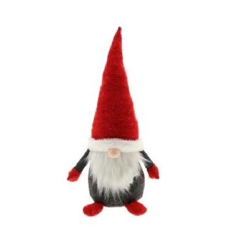 4A Kerst Decoratie Gnoom | Kleur: Rood | Kerst Decoratie | Lengte 19 centimeter | Breedte 22 centimeter | Hoogte 50 centimeter | Per 6 gnooms