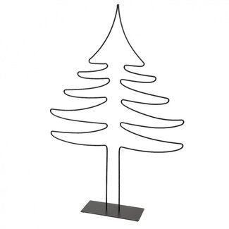 4A Metalen Kerstboom | Kleur: Zwart | Kerst Decoratie | Diameter 40 centimeter | Hoogte 60 centimeter | Per kerstboom