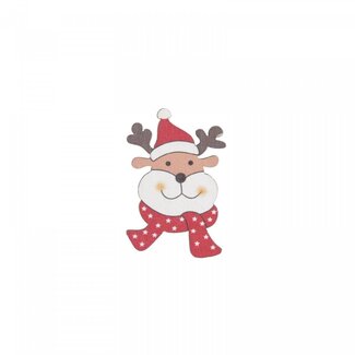 4A Rendier Knijper | Kleur: Roodbruin | Kerst Decoratie | Lengte 3.5 centimeter | Per 36 knijpers