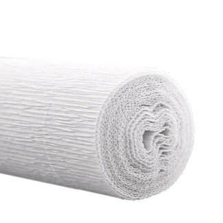 4A Crepepapier op Rol | Kleur: Naturel Wit | Breedte 50 centimeter | Lengte 2.5 meter | Per 5 rollen