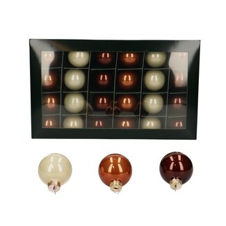 4A Kerstballen | Kleur: Gemengde Kleuren | Glimmende en Matte Ballen | Diameter 40 millimeter | Per 48 kerstballen
