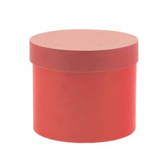 4A Red Cardboard Gift box | Hatbox Bouquet holder | Diameter 15 centimeter | Height 13 centimeter | Per 6 boxes