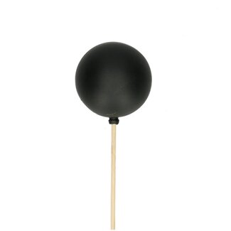 4A Schwarze Matte Weihnachtskugel Stecker | Weihnachtsdekoration | Länge Stecker ± 50 centimeter | Durchmesser Weihnachtskugel 6 centimeter | Pro 25 Stecker