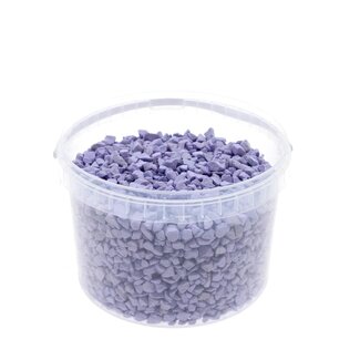 4A Fijne Steentjes in Herbruikbare Emmer | Kleur: Lila Paars | Diameter 9 - 13 millimeter | Inhoud 3 liter | Per emmer
