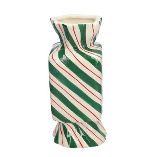 4A Green Ceramic Candy Vase “Candy” | Christmas Decoration | Diameter 9 centimeter | Height 20 centimeter | Per 8 vases