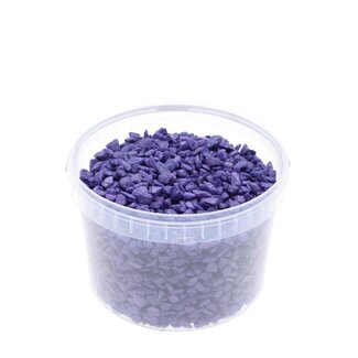 4A Fijne Steentjes in Herbruikbare Emmer | Kleur: Paars | Diameter 9 - 13 millimeter | Inhoud 3 liter | Per emmer