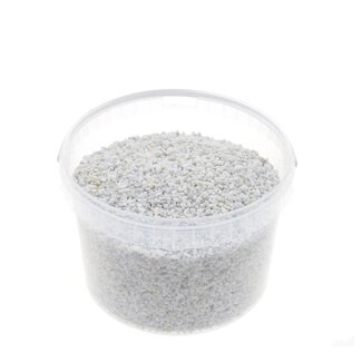 4A Decoratiegrind in Herbruikbare Emmer | Kleur: Naturel Wit | Diameter 2 - 3 millimeter | Inhoud 3 liter | Per emmer