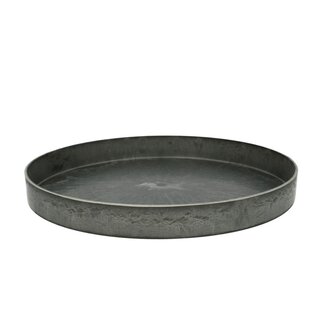 4A Melamine Kunststof Dienblad | Kleur: Grijs | Diameter 27 centimeter | Hoogte 3 centimeter | Per 8 dienbladen