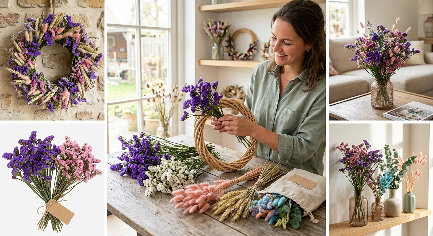Limonium (Statice) Trockenblumen: Wie kreierst du die schönste DIY-Wohndeko?
