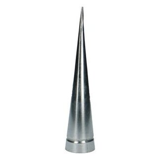 4A Metalen Kegel Hanger | Kleur: Zilver | Kerst Decoratie | Diameter 4 centimeter | Lengte 20 centimeter | Per 25 kegels