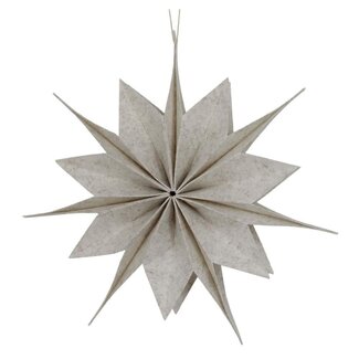 4A Felt Star Hanger | Colour: Cream | Christmas Decoration | Diameter 40 centimetre | Height 7 centimetre | Per hanger