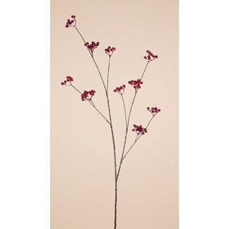 Arti Flora Berry Branch Artificial Flower | Colour: Red | Length ± 110 centimetre | Per piece