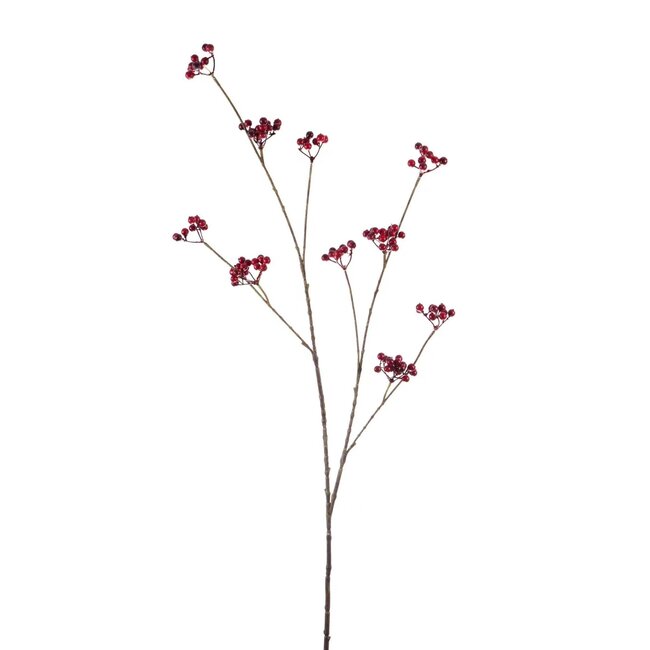 Berry Stem Artificial Flower | Colour: Red | Length ± 110 centimetre | Per piece