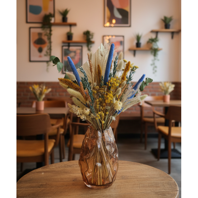 Boeket droogbloemen "Beautiful Dawn" | Lengte ± 55 centimeter | Gewicht ± 250 gram