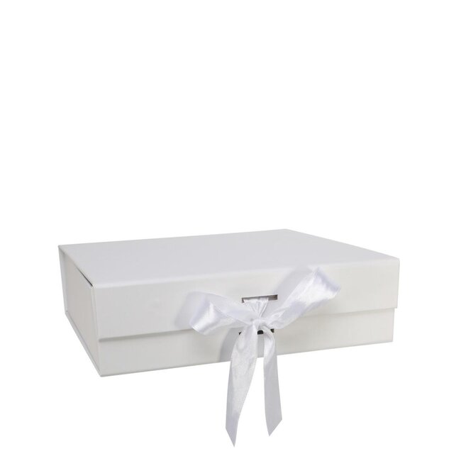 Boîte cadeau | Couleur: Blanc naturel | Longueur 22 centimeter | Largeur 22 centimeter | Hauteur 6.5 centimeter | Par boîte