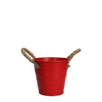 4A Zinc Flower Pot Plant Pot “Julia” | Colour: Red | Diameter 13 centimetres | Height 12 centimetres | Per 10 flower pots