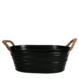4A Zinkwanne Blumentopf Pflanzentopf “Julia” | Farbe: Schwarz | Länge 30 Zentimeter | Breite 18 Zentimeter | Höhe 11 Zentimeter | Pro 10 Wannen