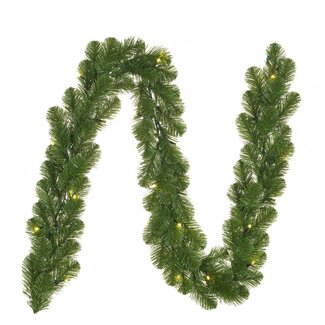 4A Guirlande artificielle LED avec éclairage | Couleur : Vert | Décoration de Noël | Longueur 270 centimètres | Par guirlande
