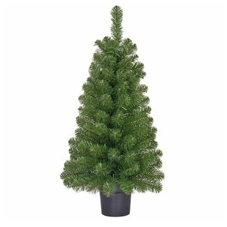 4A Künstlicher Weihnachtsbaum mit Topf „Norton“ | Farbe: Grün | Weihnachtsdekoration | Durchmesser 50 Zentimeter | Höhe 90 Zentimeter | Pro Weihnachtsbaum