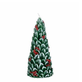4A Weihnachtsbaumkerze | Farbe: Grün | Weihnachtsdekoration | Durchmesser 7 Zentimeter | Höhe 20.5 Zentimeter | Pro 6 Kerzen