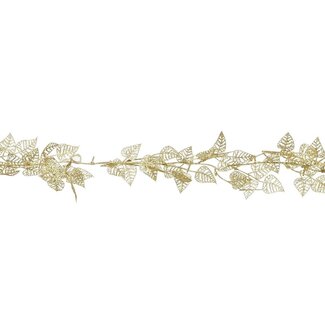 4A Leaf garland | Colour: Gold | Christmas Decoration | Length 1.8 metre | Per garland