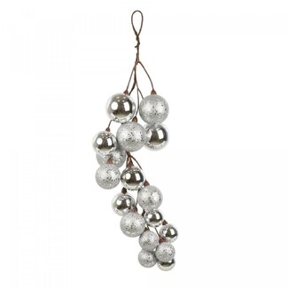 4A Plastic Christmas Bauble Hanger | Colour: Silver | Christmas Decoration | Length 45 centimetres | Per hanger