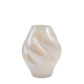 4A Maritiem Glazen Vaas “Arachova” | Kleur: Wit | Diameter 16 centimeter | Hoogte 20 centimeter | Per vaas