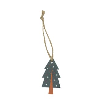 4A Hanger "Tree" | Colour: Green | Christmas Decoration | Length 5.5 centimetre | Per 24 hangers