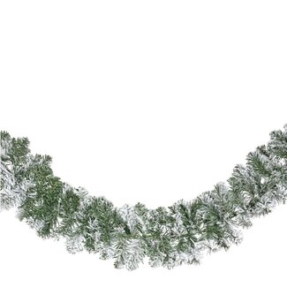 4A Kunstgirlande Weihnachtsgirlande | Farbe: Grün Weiß | Weihnachtsdekoration | Durchmesser 20 Zentimeter | Länge 270 Zentimeter | Pro Girlande