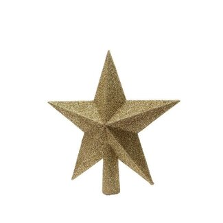 4A Cimier « Étoile » | Couleur : Or | Décoration de Noël | Hauteur 19 centimeter | Par cimier