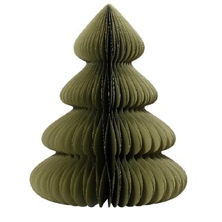 4A Suspension de sapin de Noël en papier | Couleur : Vert | Décoration de Noël | Hauteur 60 centimètres | Par suspension