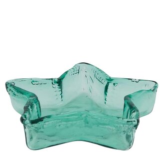 4A Glass Star Bowl | Colour: Turquoise | Christmas Decoration | Diameter 30 centimetres | Height 6.5 centimetres | Per 6 bowls