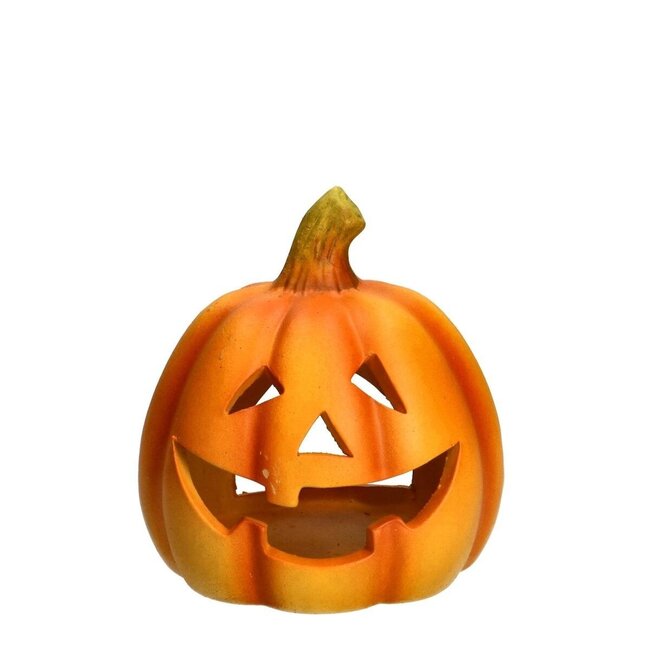 Photophore citrouille | Couleur : Orange | Décoration d’Halloween | Hauteur 14 centimètres | Diamètre 14 centimètres | Par 4 photophores